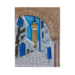 ŒUVRES D’art sélectionnées par nos créateurs – Tableau Mdina 4 mosaïque de marbre sur toile