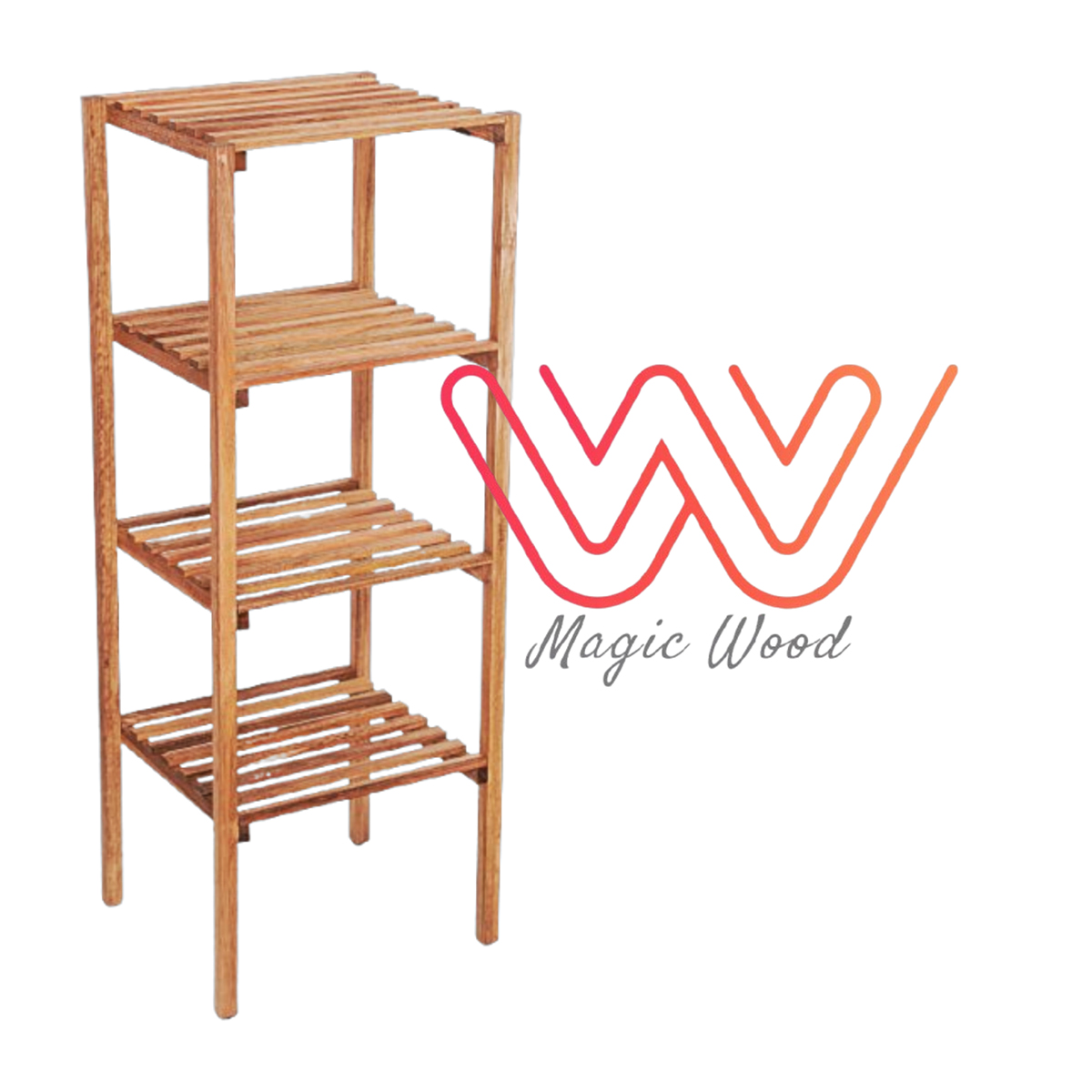 Meuble colonne rangement salle de bain design naturel en bois massif hêtre Fabrication artisanale B